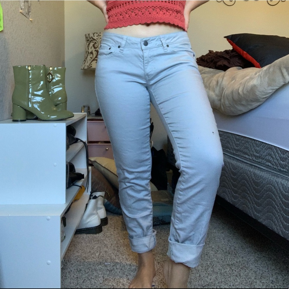 grey prana skinny jeans
